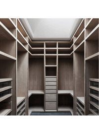 П-образная гардеробная комната в классическом стиле Рубцовск
