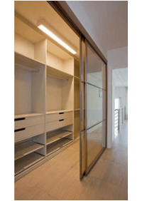 Линейная гардеробная комната с дверями купе Рубцовск