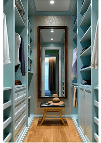 Параллельная гардеробная комната с большим зеркалом Рубцовск