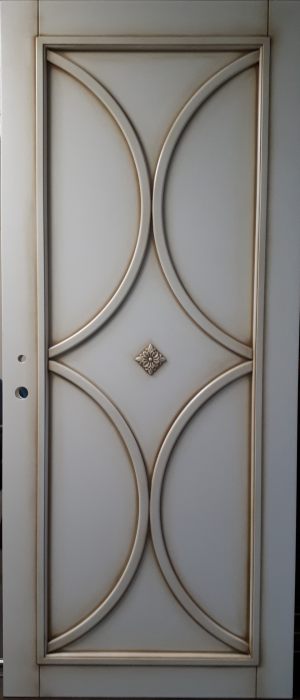 Межкомнатная дверь в профиле массив (эмаль с патиной) Рубцовск