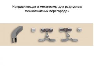 Направляющая и механизмы верхний подвес для радиусных межкомнатных перегородок Рубцовск